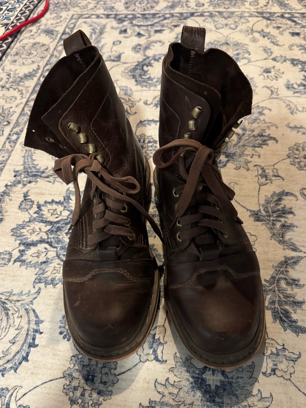 Dr. Martens Men's Dark Brown Leather Lace-Up Boots
